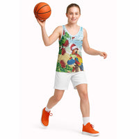 Have A Very Beach Christmas Basketball Jersey Parrot By Lehua Flower - Wonder Print Shop