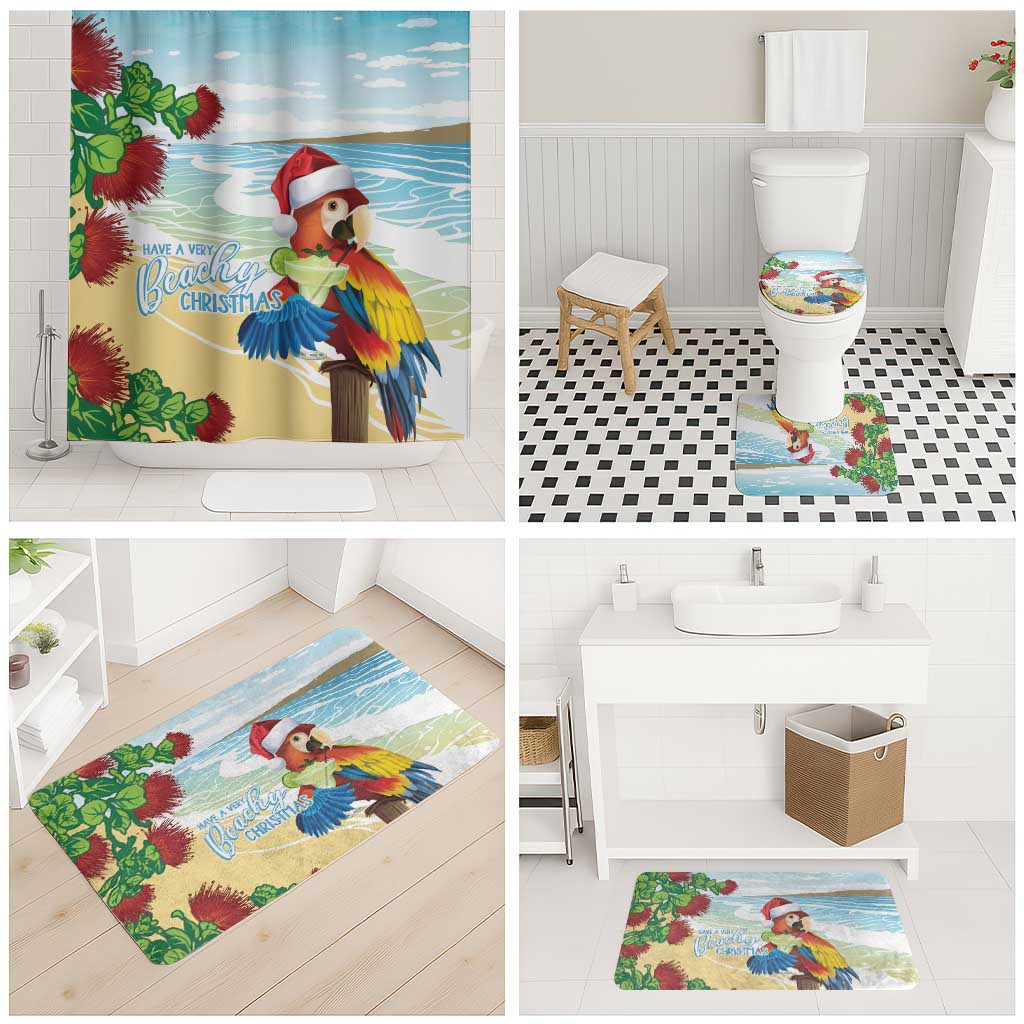 Have A Very Beach Christmas Bathroom Set Parrot By Lehua Flower - Wonder Print Shop