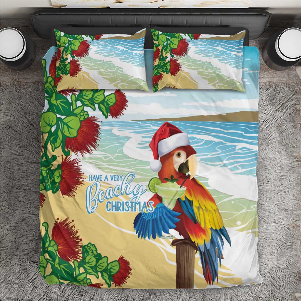 Have A Very Beach Christmas Bedding Set Parrot By Lehua Flower - Wonder Print Shop