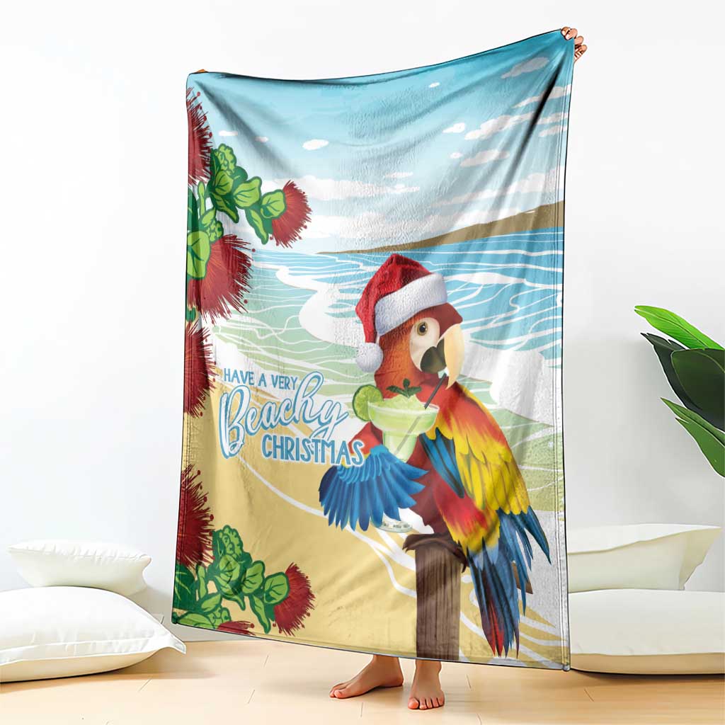 Have A Very Beach Christmas Blanket Parrot By Lehua Flower - Wonder Print Shop