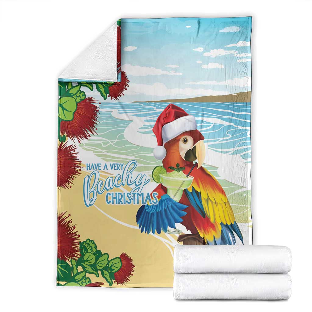 Have A Very Beach Christmas Blanket Parrot By Lehua Flower - Wonder Print Shop