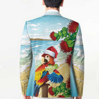 Have A Very Beach Christmas Blazer Parrot By Lehua Flower - Wonder Print Shop