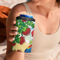 Have A Very Beach Christmas 4 in 1 Can Cooler Tumbler Parrot By Lehua Flower - Wonder Print Shop