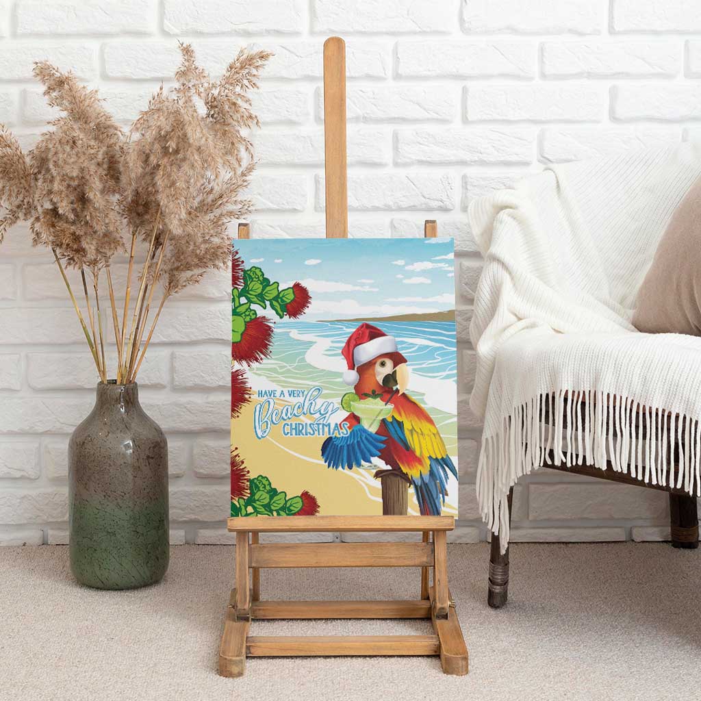 Have A Very Beach Christmas Canvas Wall Art Parrot By Lehua Flower - Wonder Print Shop