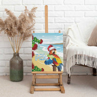 Have A Very Beach Christmas Canvas Wall Art Parrot By Lehua Flower - Wonder Print Shop