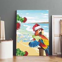 Have A Very Beach Christmas Canvas Wall Art Parrot By Lehua Flower - Wonder Print Shop