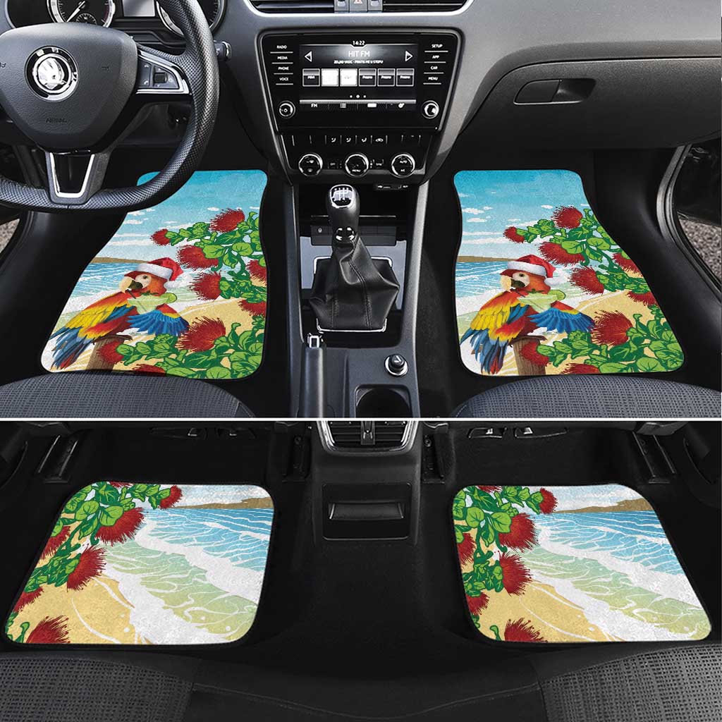 Have A Very Beach Christmas Car Mats Parrot By Lehua Flower - Wonder Print Shop