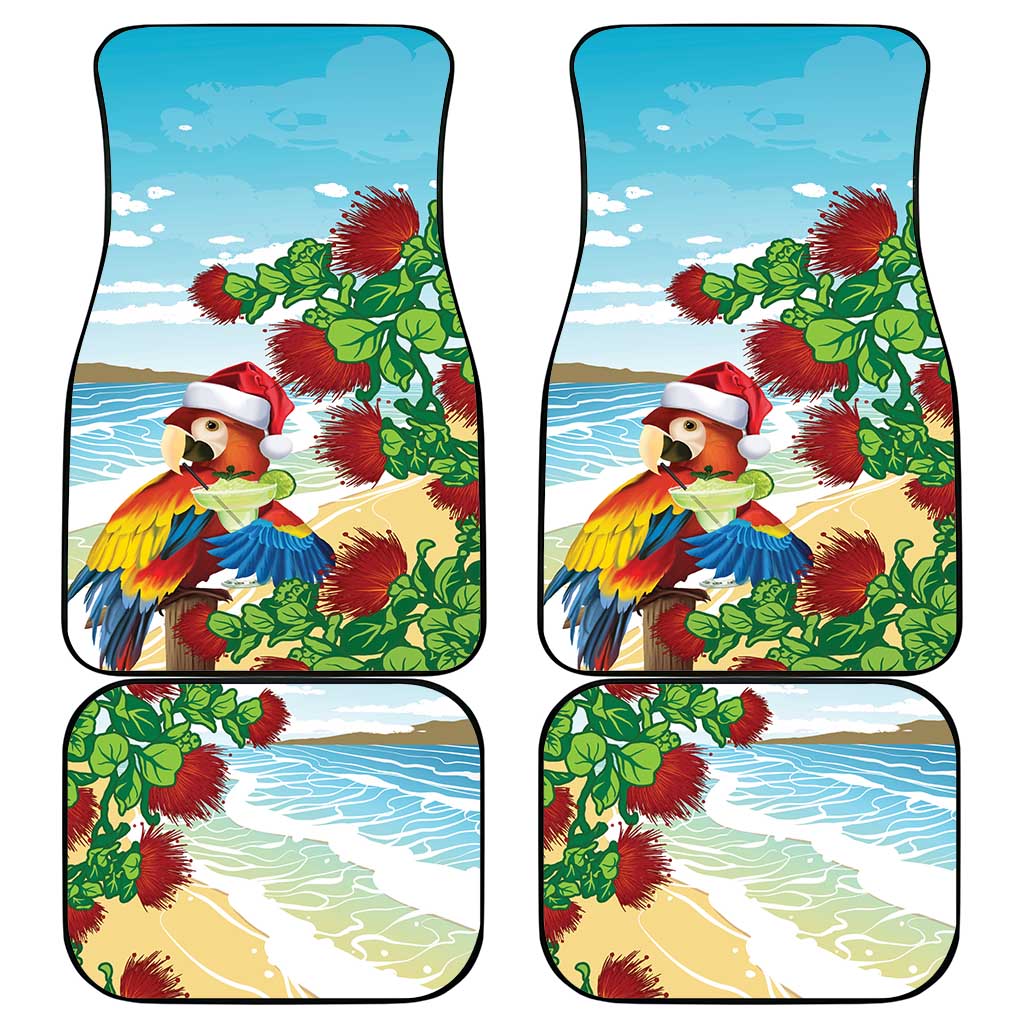 Have A Very Beach Christmas Car Mats Parrot By Lehua Flower - Wonder Print Shop