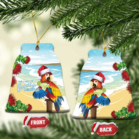 Have A Very Beach Christmas Ceramic Ornament Parrot By Lehua Flower - Wonder Print Shop