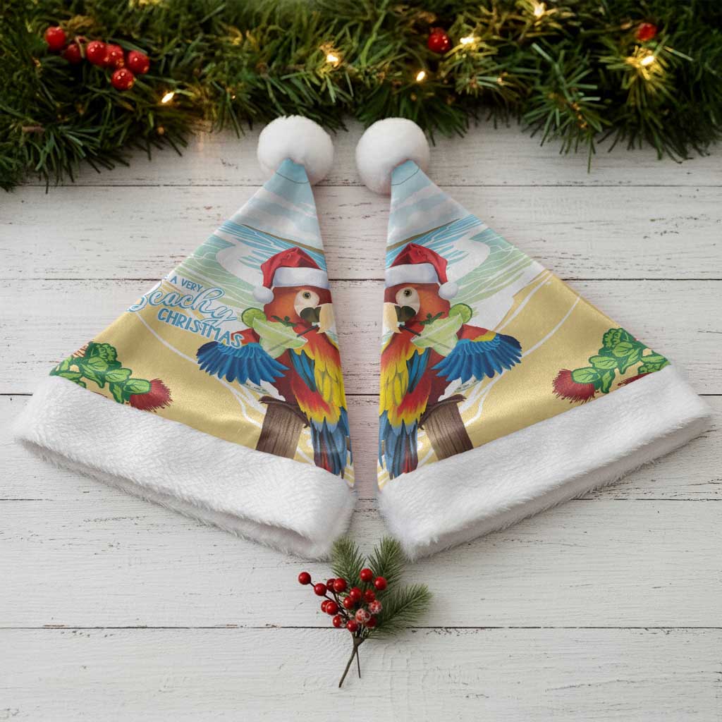 Have A Very Beach Christmas Santa Hat Parrot By Lehua Flower - Wonder Print Shop