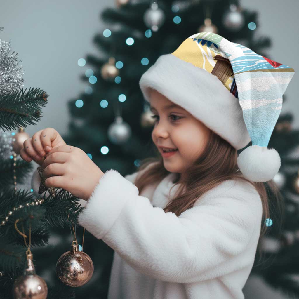 Have A Very Beach Christmas Santa Hat Parrot By Lehua Flower - Wonder Print Shop