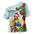 Have A Very Beach Christmas Cross Shoulder Shirt Parrot By Lehua Flower - Wonder Print Shop