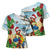 Have A Very Beach Christmas Cross Shoulder Shirt Parrot By Lehua Flower - Wonder Print Shop