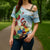 Have A Very Beach Christmas Cross Shoulder Shirt Parrot By Lehua Flower - Wonder Print Shop