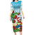 Have A Very Beach Christmas Family Matching Long Sleeve Bodycon Dress and Hawaiian Shirt Parrot By Lehua Flower - Wonder Print Shop