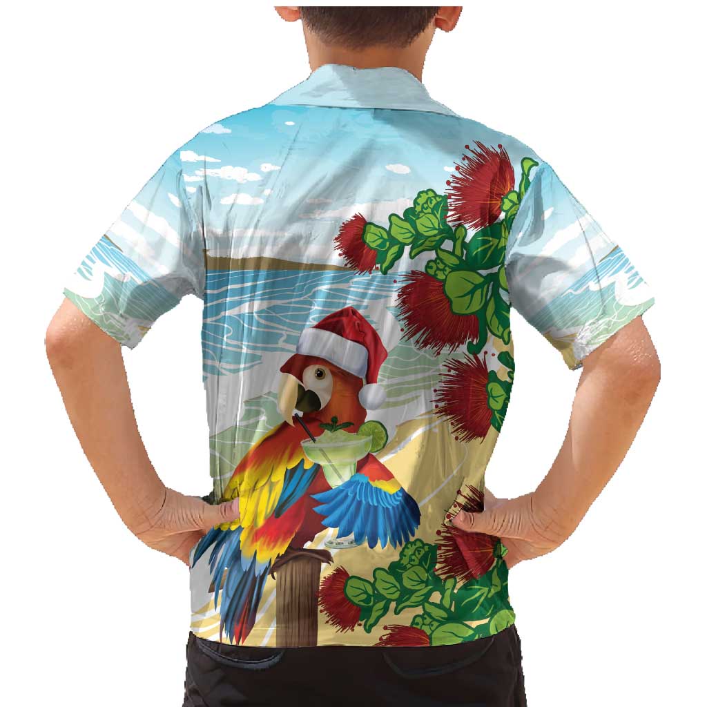 Have A Very Beach Christmas Family Matching Mermaid Dress and Hawaiian Shirt Parrot By Lehua Flower - Wonder Print Shop