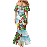 Have A Very Beach Christmas Family Matching Mermaid Dress and Hawaiian Shirt Parrot By Lehua Flower - Wonder Print Shop