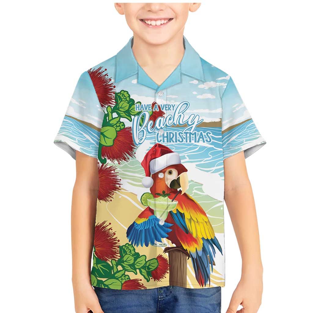 Have A Very Beach Christmas Family Matching Mermaid Dress and Hawaiian Shirt Parrot By Lehua Flower - Wonder Print Shop