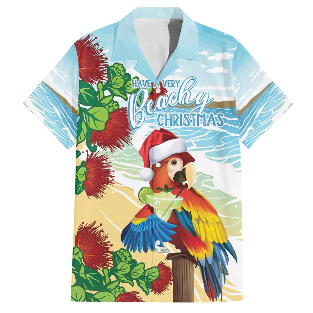 Have A Very Beach Christmas Family Matching Off Shoulder Maxi Dress and Hawaiian Shirt Parrot By Lehua Flower - Wonder Print Shop