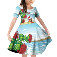 Have A Very Beach Christmas Family Matching Off Shoulder Short Dress and Hawaiian Shirt Parrot By Lehua Flower - Wonder Print Shop