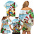Have A Very Beach Christmas Family Matching Off Shoulder Short Dress and Hawaiian Shirt Parrot By Lehua Flower - Wonder Print Shop