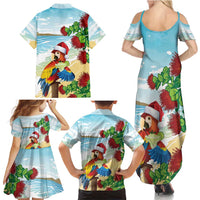 Have A Very Beach Christmas Family Matching Summer Maxi Dress and Hawaiian Shirt Parrot By Lehua Flower - Wonder Print Shop