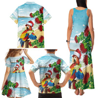 Have A Very Beach Christmas Family Matching Tank Maxi Dress and Hawaiian Shirt Parrot By Lehua Flower - Wonder Print Shop