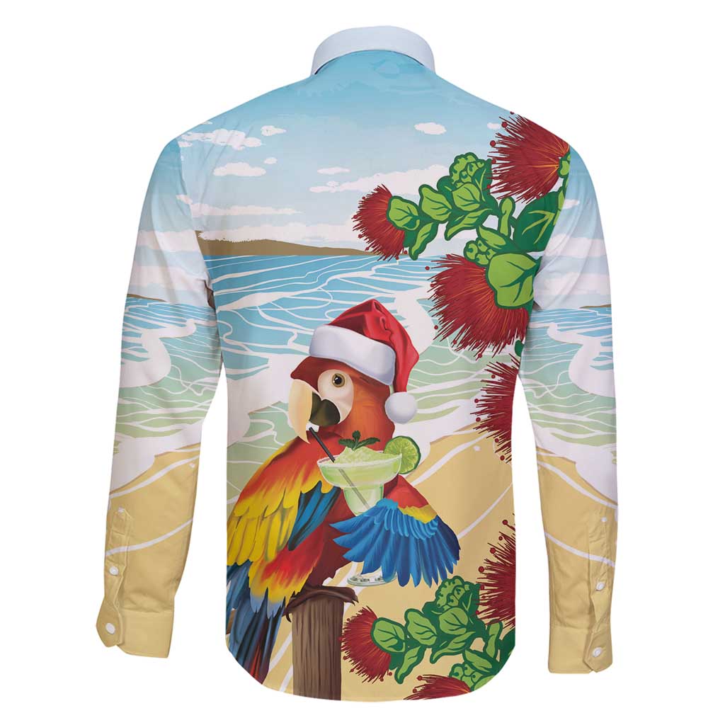 Have A Very Beach Christmas Family Matching Tank Maxi Dress and Hawaiian Shirt Parrot By Lehua Flower - Wonder Print Shop