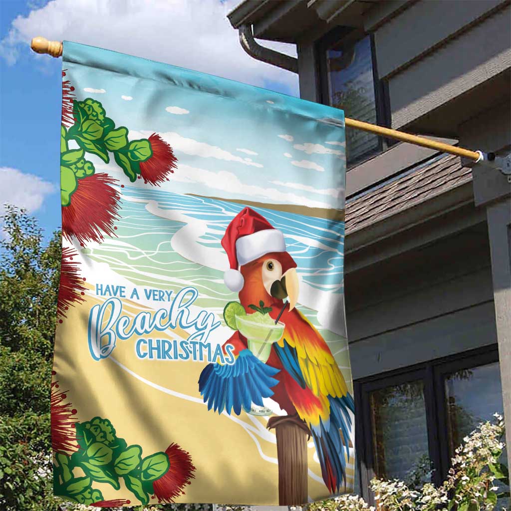 Have A Very Beach Christmas Garden Flag Parrot By Lehua Flower - Wonder Print Shop