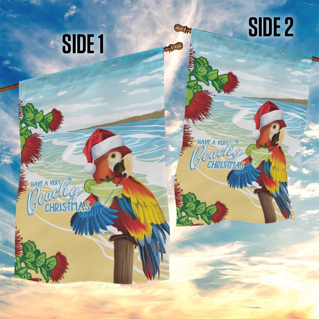 Have A Very Beach Christmas Garden Flag Parrot By Lehua Flower - Wonder Print Shop