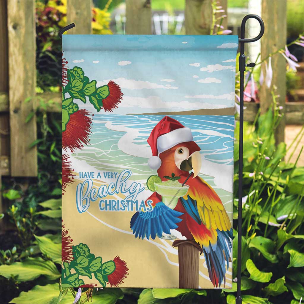 Have A Very Beach Christmas Garden Flag Parrot By Lehua Flower - Wonder Print Shop