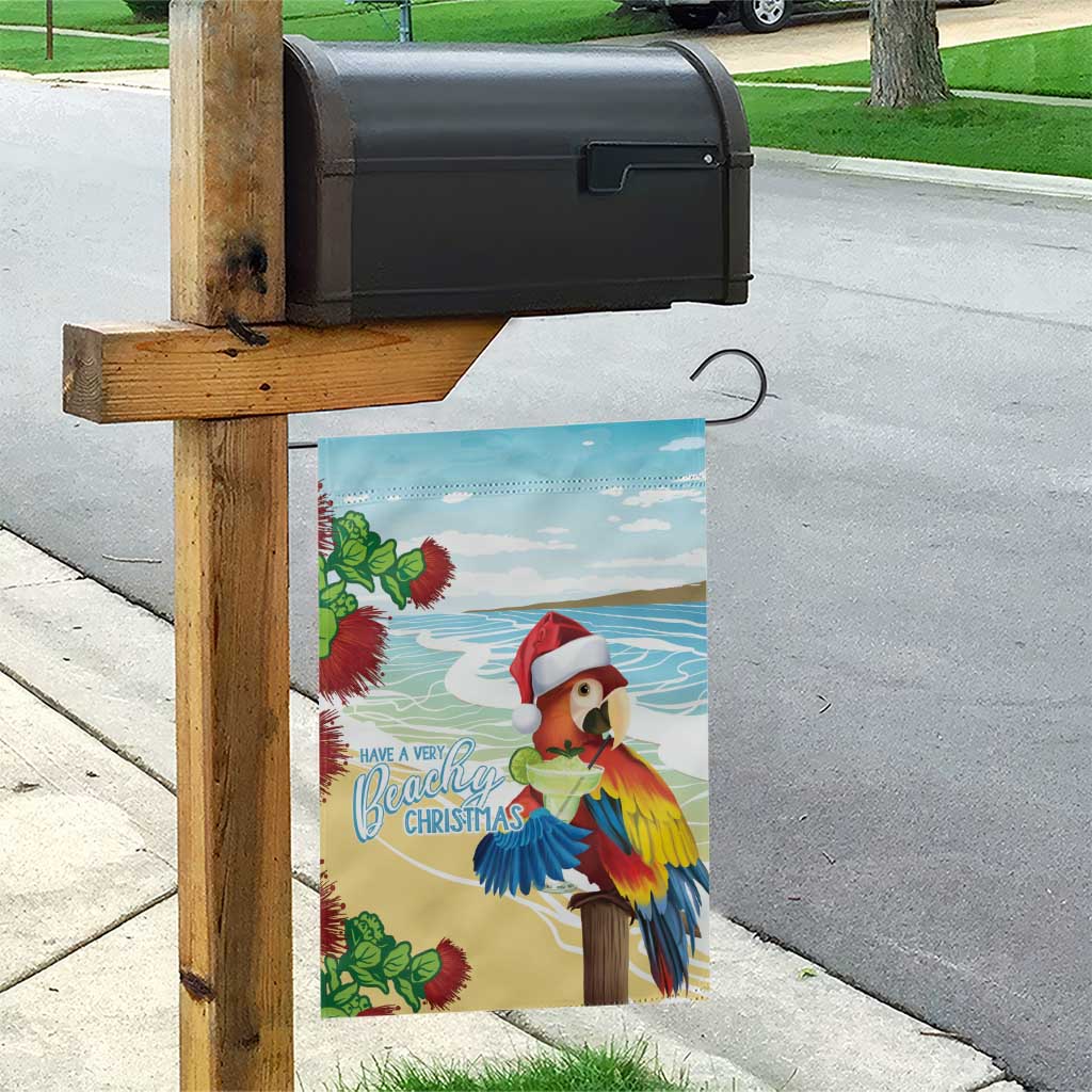 Have A Very Beach Christmas Garden Flag Parrot By Lehua Flower - Wonder Print Shop