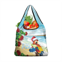 Have A Very Beach Christmas Grocery Bag Parrot By Lehua Flower - Wonder Print Shop