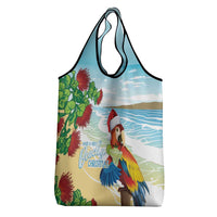Have A Very Beach Christmas Grocery Bag Parrot By Lehua Flower - Wonder Print Shop