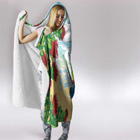 Have A Very Beach Christmas Hooded Blanket Parrot By Lehua Flower - Wonder Print Shop