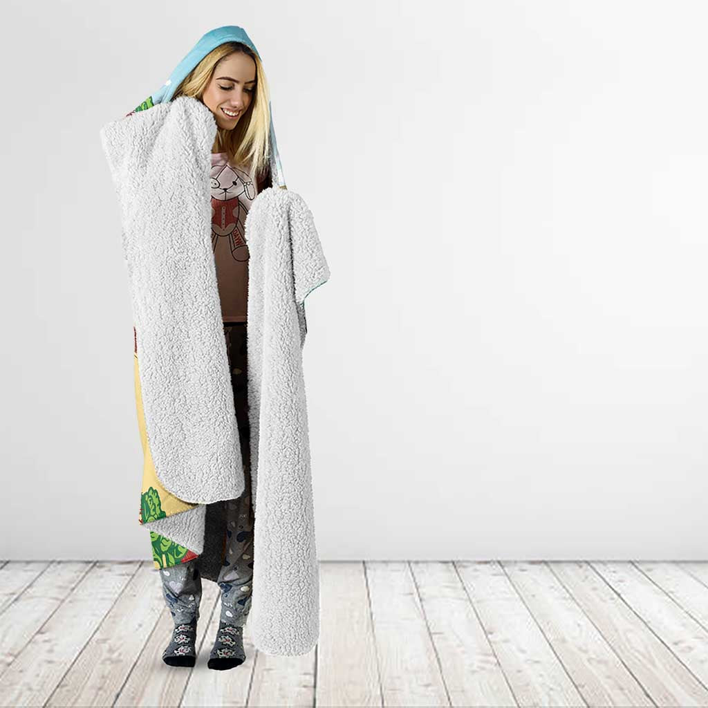 Have A Very Beach Christmas Hooded Blanket Parrot By Lehua Flower - Wonder Print Shop