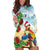 Have A Very Beach Christmas Hoodie Dress Parrot By Lehua Flower - Wonder Print Shop