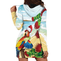 Have A Very Beach Christmas Hoodie Dress Parrot By Lehua Flower - Wonder Print Shop