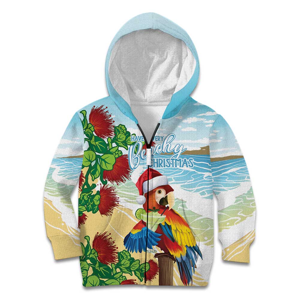 Have A Very Beach Christmas Kid Hoodie Parrot By Lehua Flower - Wonder Print Shop
