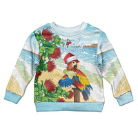 Have A Very Beach Christmas Kid Ugly Christmas Sweater Parrot By Lehua Flower - Wonder Print Shop