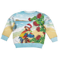 Have A Very Beach Christmas Kid Ugly Christmas Sweater Parrot By Lehua Flower - Wonder Print Shop