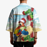 Have A Very Beach Christmas Kimono Parrot By Lehua Flower - Wonder Print Shop