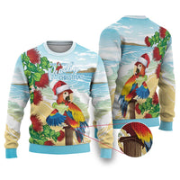 Have A Very Beach Christmas Ugly Christmas Sweater Parrot By Lehua Flower - Wonder Print Shop