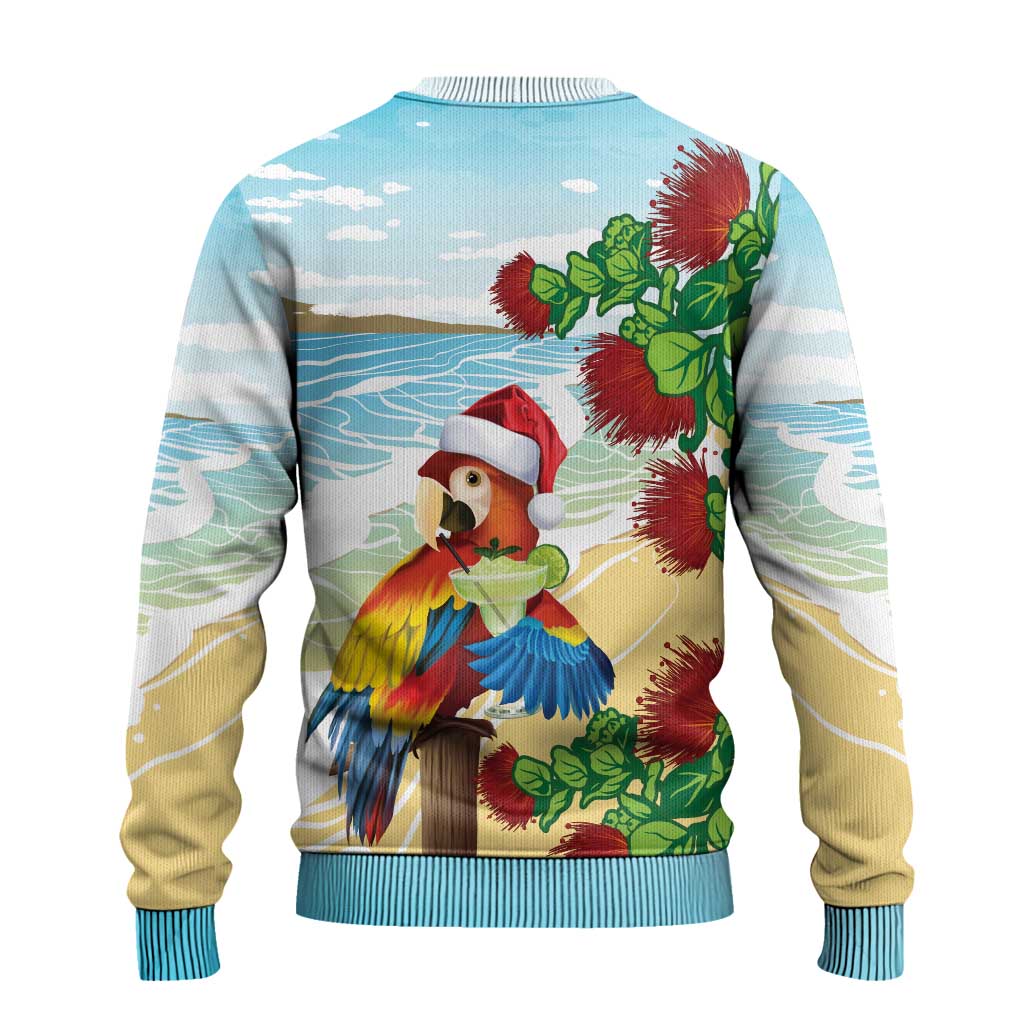 Have A Very Beach Christmas Ugly Christmas Sweater Parrot By Lehua Flower - Wonder Print Shop