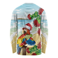 Have A Very Beach Christmas Long Sleeve Shirt Parrot By Lehua Flower - Wonder Print Shop