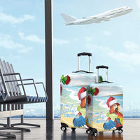 Have A Very Beach Christmas Luggage Cover Parrot By Lehua Flower - Wonder Print Shop