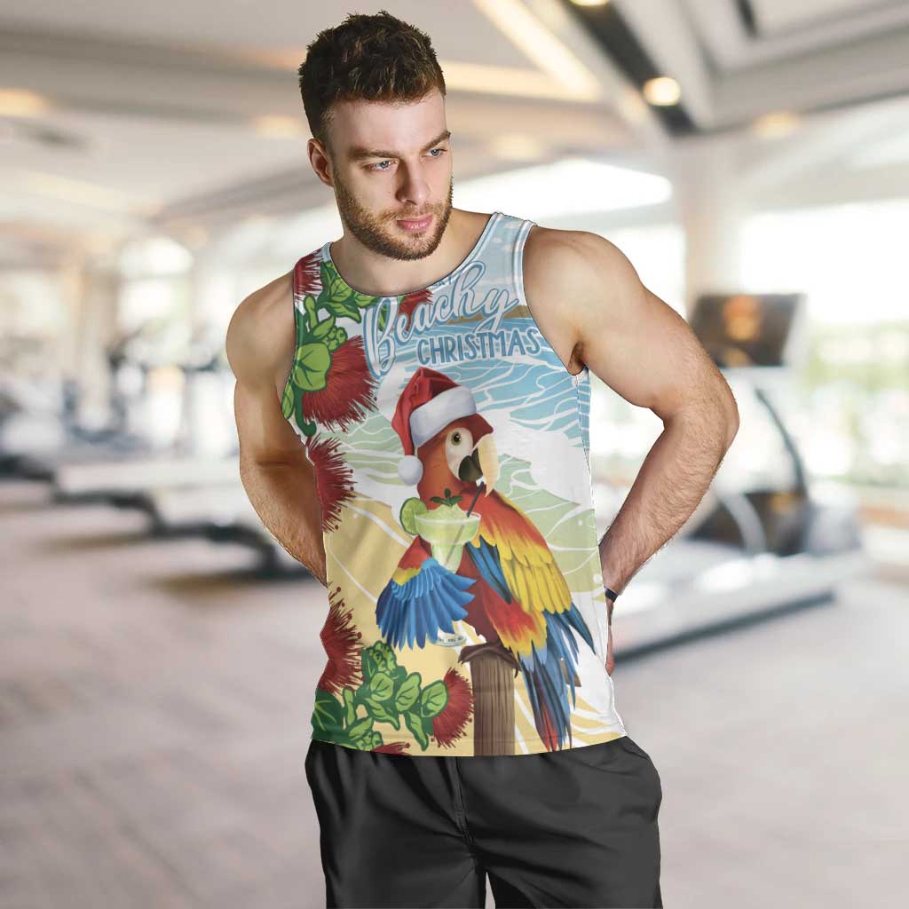 Have A Very Beach Christmas Men Tank Top Parrot By Lehua Flower - Wonder Print Shop