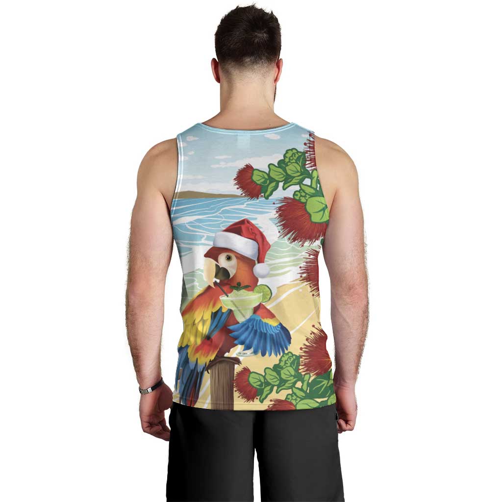 Have A Very Beach Christmas Men Tank Top Parrot By Lehua Flower - Wonder Print Shop