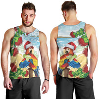 Have A Very Beach Christmas Men Tank Top Parrot By Lehua Flower - Wonder Print Shop