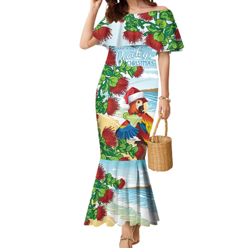 Have A Very Beach Christmas Mermaid Dress Parrot By Lehua Flower - Wonder Print Shop